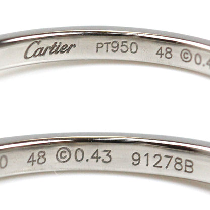 CARTIER カルティエ Pt950プラチナ バレリーナ リング・指輪 ダイヤモンド0.43ct 8号 48 3.6g レディース【中古】【美品】