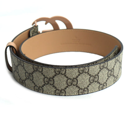 GUCCI グッチ GGマーモント スプリームキャンバス ベルト ベージュ 400593 60/70cm ユニセックス【未使用】【買取品】