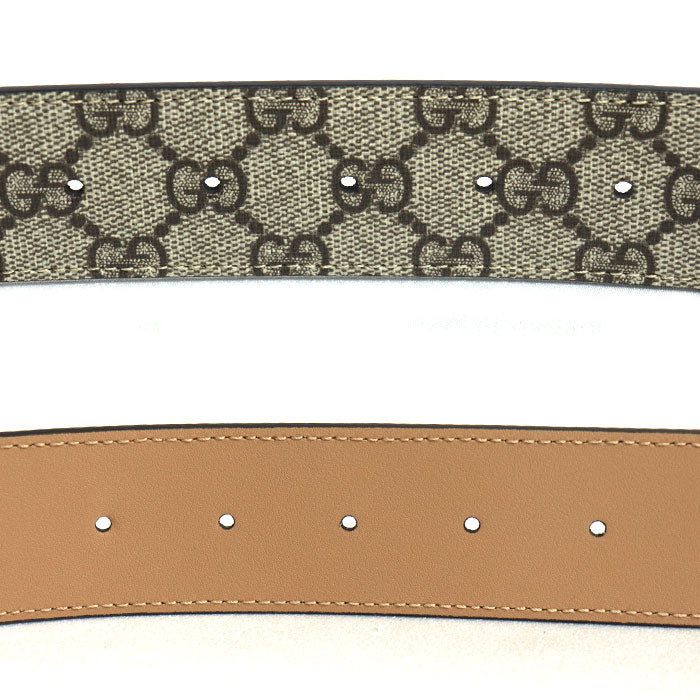 GUCCI グッチ GGマーモント スプリームキャンバス ベルト ベージュ 400593 60/70cm ユニセックス【未使用】【買取品】
