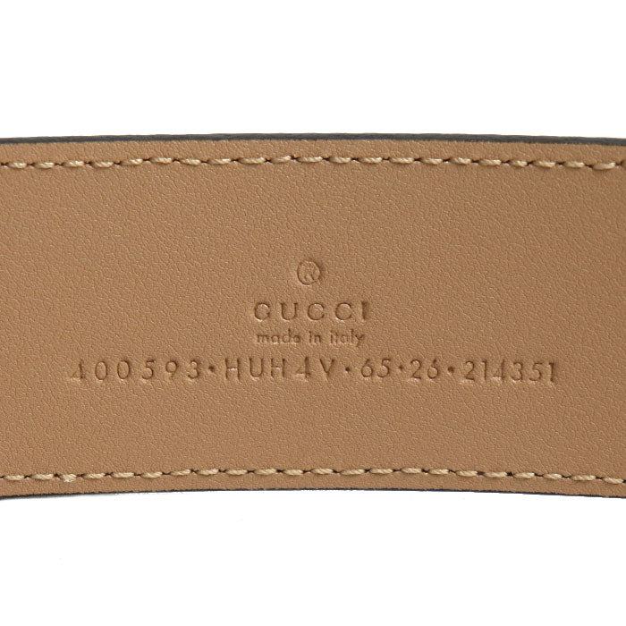 GUCCI グッチ GGマーモント スプリームキャンバス ベルト ベージュ 400593 60/70cm ユニセックス【未使用】【買取品】