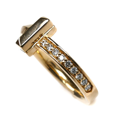 TIFFANY&Co. ティファニー K18PG ピンクゴールド Tワン 9Pダイヤ リング・指輪 67795261 ダイヤモンド 8号 4.2g レディース【中古】