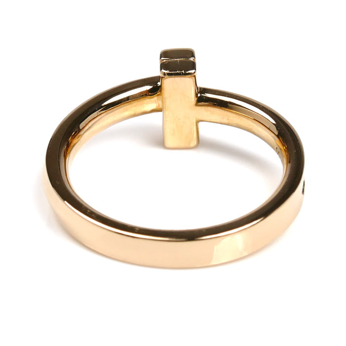 TIFFANY&Co. ティファニー K18PG ピンクゴールド Tワン 9Pダイヤ リング・指輪 67795261 ダイヤモンド 8号 4.2g レディース【中古】