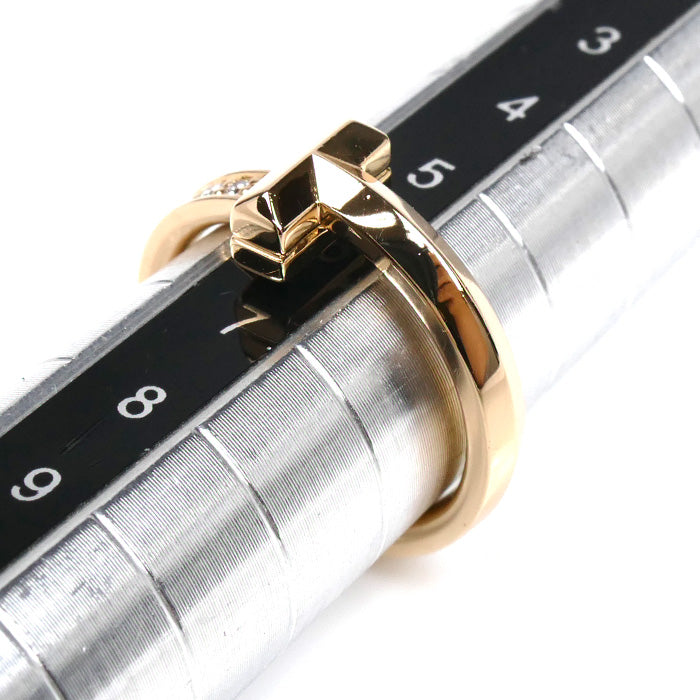 TIFFANY&Co. ティファニー K18PG ピンクゴールド Tワン 9Pダイヤ リング・指輪 67795261 ダイヤモンド 8号 4.2g レディース【中古】