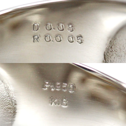 Pt950/K18 龍 ドラゴン リング・指輪 ルビー0.005ct ダイヤモンド0.08ct 18号 34.7g メンズ【中古】【美品】
