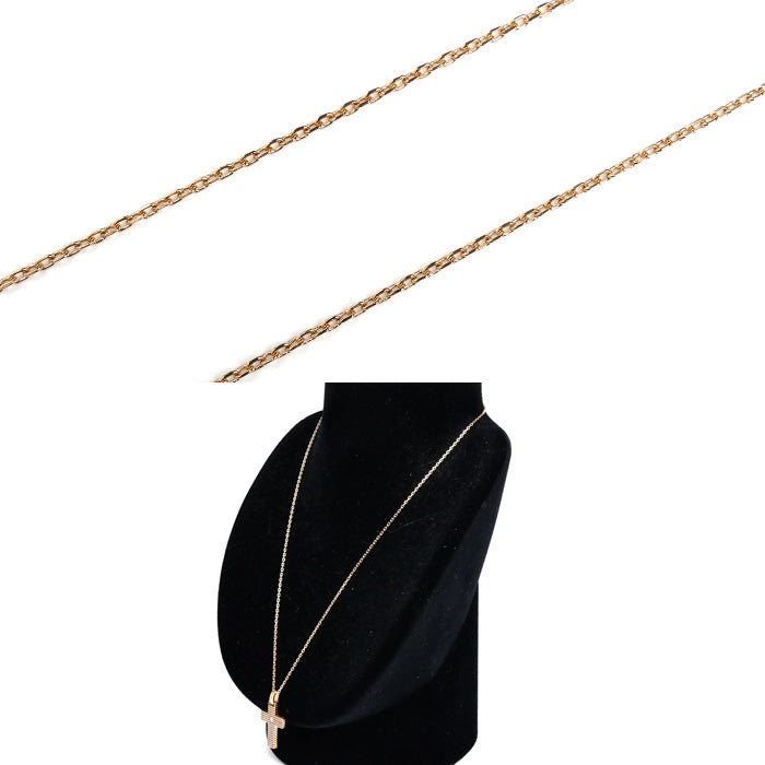 Damiani ダミアーニ K18PG ピンクゴールド メトロポリタン クロス 1Pダイヤ ネックレス ダイヤモンド 8.0g 40/45cm レディース【中古】