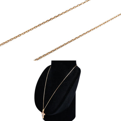 Damiani ダミアーニ K18PG ピンクゴールド メトロポリタン クロス 1Pダイヤ ネックレス ダイヤモンド 8.0g 40/45cm レディース【中古】