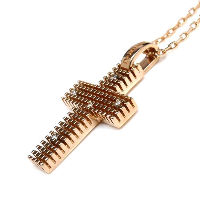 Damiani ダミアーニ K18PG ピンクゴールド メトロポリタンドリーム 5Pダイヤ ネックレス ダイヤモンド 7.3g 40/45cm レディース【中古】