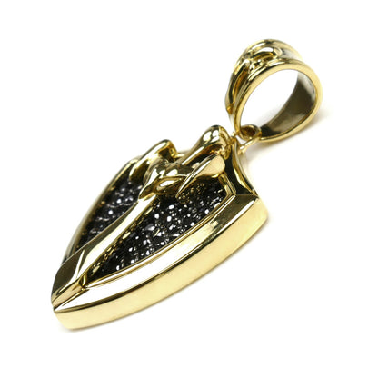 K18YG イエローゴールド ペンダントトップ ブラックダイヤモンド0.64ct 7.8g ユニセックス【中古】【美品】