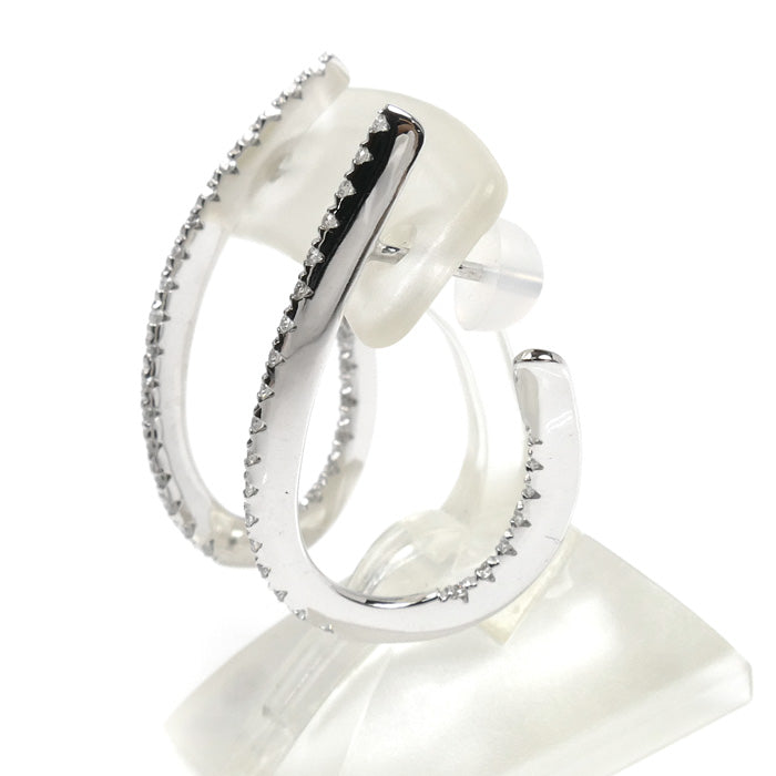 Ponte Vecchio ポンテヴェキオ K18WG ホワイトゴールド ピアス ダイヤモンド0.29ct 4.8g レディース【中古】