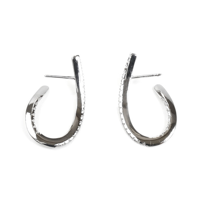 Ponte Vecchio ポンテヴェキオ K18WG ホワイトゴールド ピアス ダイヤモンド0.29ct 4.8g レディース【中古】