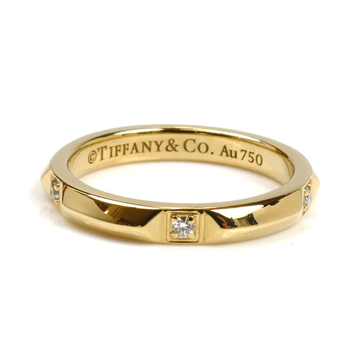 TIFFANY&Co. ティファニー K18YG イエローゴールド Tトゥルーバンド リング・指輪 67134583 ダイヤモンド 7号 2.9g レディース【中古】