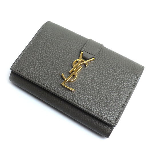 SAINT LAURENT サンローラン 6連 YSLロゴ キーケース グレー 613334 レディース【中古】