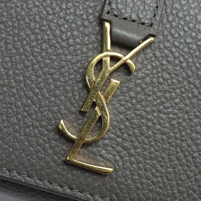 SAINT LAURENT サンローラン 6連 YSLロゴ キーケース グレー 613334 レディース【中古】