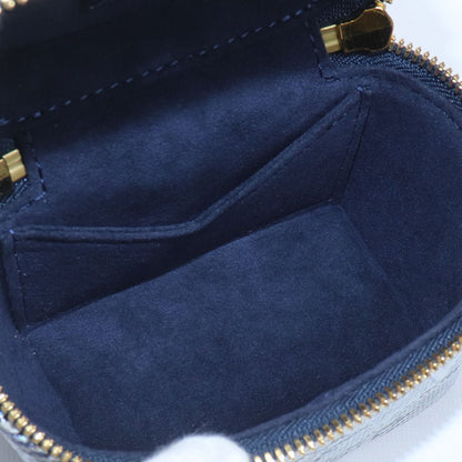 LOUIS VUITTON ルイ・ヴィトン モノグラム・ラミネーテッド ジャガード ミクロ バニティ ショルダーバッグ ネイビー M82467 IC レディース【中古】【美品】