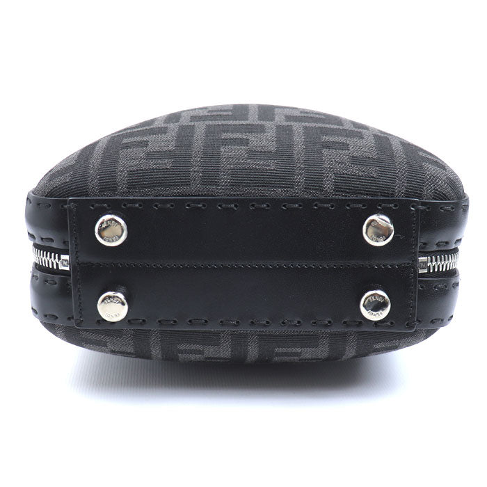 FENDI フェンディ ミニ トラベル ズッカ ショルダーバッグ ブラック 7VA552 ユニセックス【中古】【美品】