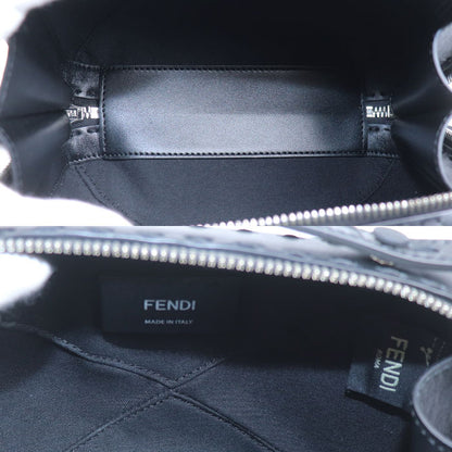 FENDI フェンディ ミニ トラベル ズッカ ショルダーバッグ ブラック 7VA552 ユニセックス【中古】【美品】