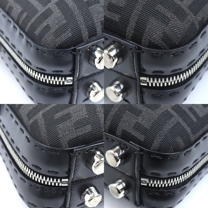 FENDI フェンディ ミニ トラベル ズッカ ショルダーバッグ ブラック 7VA552 ユニセックス【中古】【美品】
