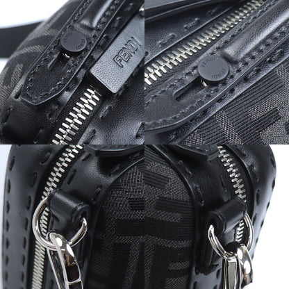 FENDI フェンディ ミニ トラベル ズッカ ショルダーバッグ ブラック 7VA552 ユニセックス【中古】【美品】