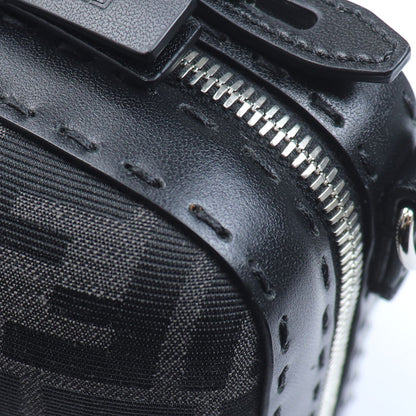 FENDI フェンディ ミニ トラベル ズッカ ショルダーバッグ ブラック 7VA552 ユニセックス【中古】【美品】