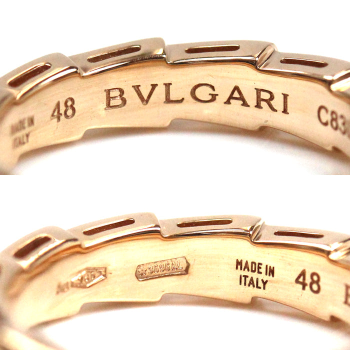 BVLGARI ブルガリ K18PG ピンクゴールド セルペンティ リング・指輪 349647 8号 48 5.2g レディース【中古】【美品】