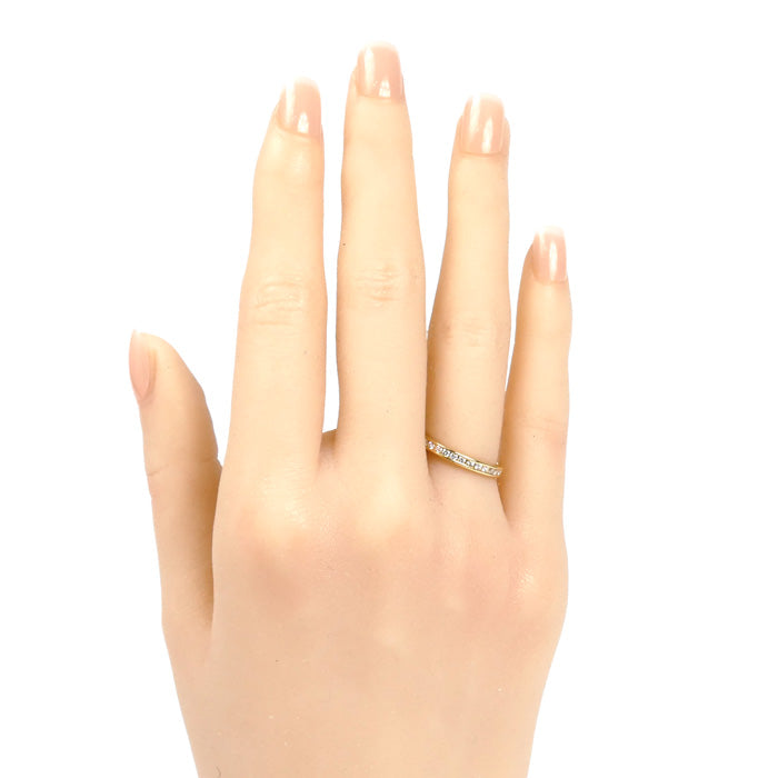 MIKIMOTO ミキモト K18YG イエローゴールド リング・指輪 ダイヤモンド0.20ct 7号 2.3g レディース【中古】【美品】