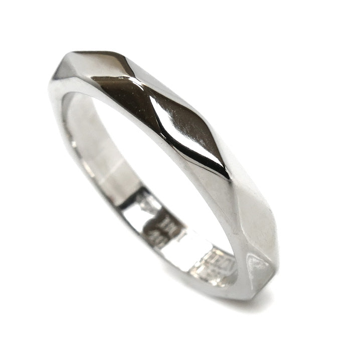 Boucheron ブシュロン Pt950プラチナ ファセット ミディアム リング・指輪 JAL00014 6号 46 4.2g レディース【中古】【美品】