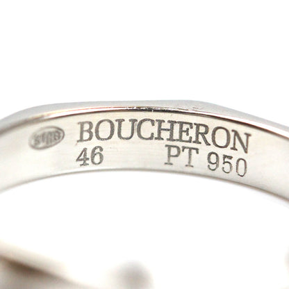 Boucheron ブシュロン Pt950プラチナ ファセット ミディアム リング・指輪 JAL00014 6号 46 4.2g レディース【中古】【美品】