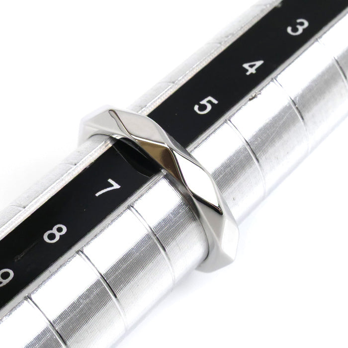 Boucheron ブシュロン Pt950プラチナ ファセット ミディアム リング・指輪 JAL00014 6号 46 4.2g レディース【中古】【美品】