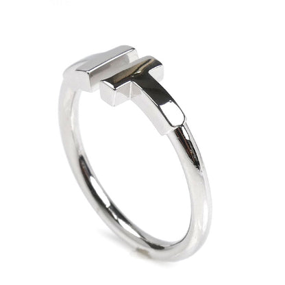 TIFFANY&Co. ティファニー K18WG ホワイトゴールド Tワイヤー リング・指輪 60148370 10号 3.4g レディース【中古】【美品】