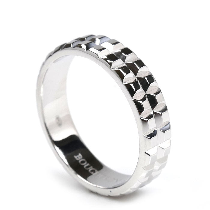 Boucheron ブシュロン K18WG ホワイトゴールド ポワント ド ディアマン リング・指輪 22.5号 63 9.0g メンズ【中古】【美品】