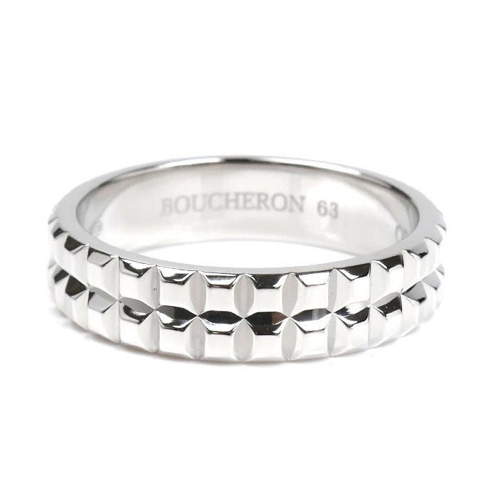 Boucheron ブシュロン K18WG ホワイトゴールド ポワント ド ディアマン リング・指輪 22.5号 63 9.0g メンズ【中古】【美品】