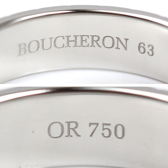 Boucheron ブシュロン K18WG ホワイトゴールド ポワント ド ディアマン リング・指輪 22.5号 63 9.0g メンズ【中古】【美品】