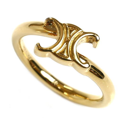 CELINE セリーヌ 真鍮 トリオンフ アシンメトリック リング リング・指輪 460PP6BRA.35OR 9.5号 50 レディース【中古】