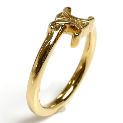 CELINE セリーヌ 真鍮 トリオンフ アシンメトリック リング リング・指輪 460PP6BRA.35OR 9.5号 50 レディース【中古】