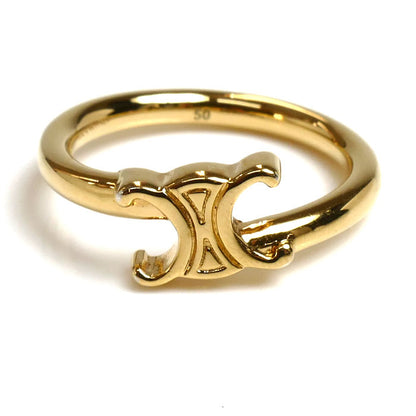 CELINE セリーヌ 真鍮 トリオンフ アシンメトリック リング リング・指輪 460PP6BRA.35OR 9.5号 50 レディース【中古】