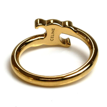 CELINE セリーヌ 真鍮 トリオンフ アシンメトリック リング リング・指輪 460PP6BRA.35OR 9.5号 50 レディース【中古】