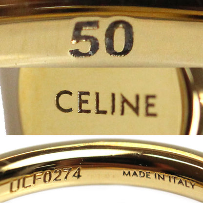 CELINE セリーヌ 真鍮 トリオンフ アシンメトリック リング リング・指輪 460PP6BRA.35OR 9.5号 50 レディース【中古】