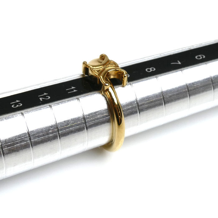 CELINE セリーヌ 真鍮 トリオンフ アシンメトリック リング リング・指輪 460PP6BRA.35OR 9.5号 50 レディース【中古】