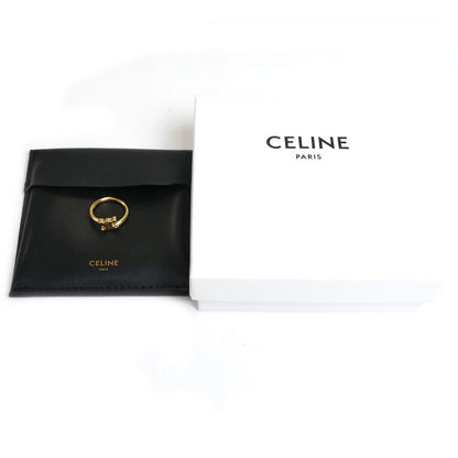 CELINE セリーヌ 真鍮 トリオンフ アシンメトリック リング リング・指輪 460PP6BRA.35OR 9.5号 50 レディース【中古】