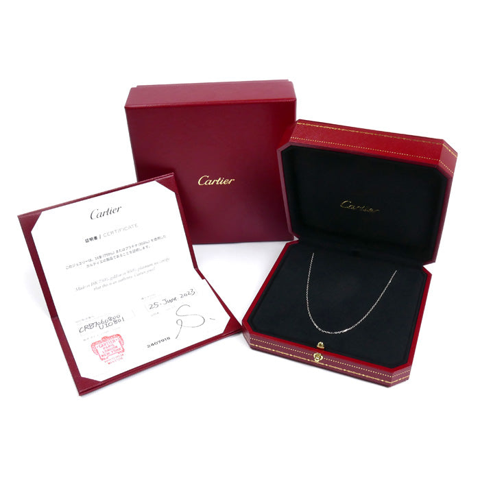 CARTIER カルティエ K18WG ホワイトゴールド ネックレス B7060800 3.1g 38/42/46cm レディース【中古】