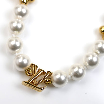 LOUIS VUITTON ルイ・ヴィトン GP フェイクパール ネックレス･マイ LV パール ネックレス M01990 RM0225 40/46cm レディース【中古】