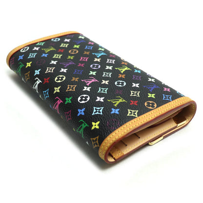 LOUIS VUITTON ルイ・ヴィトン ポルトトレゾール インターナショナル 長財布 ブラック マルチカラー M92658 TH0094 レディース【中古】