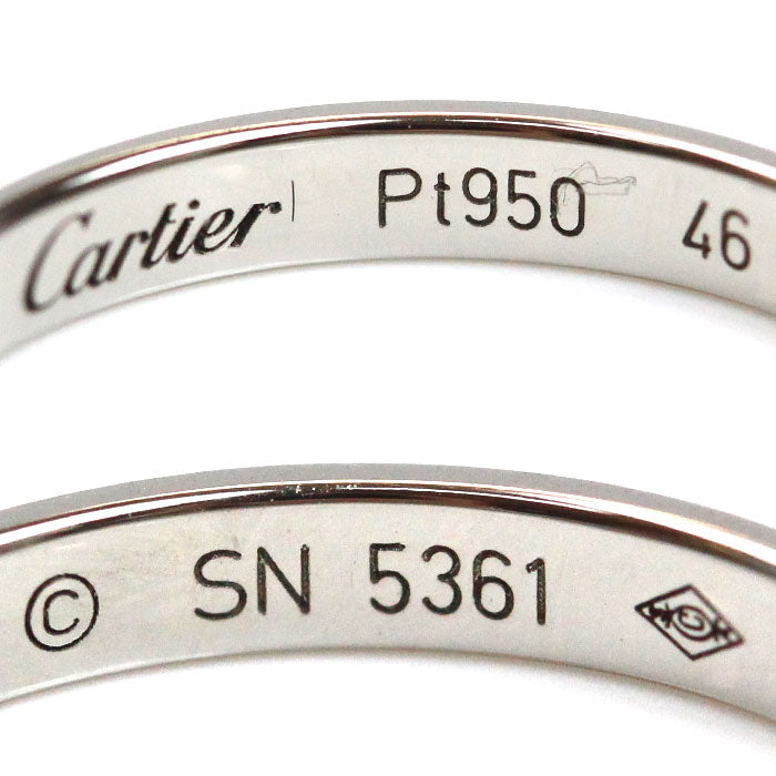 CARTIER カルティエ Pt950プラチナ ダムール リング・指輪 B4093646 ダイヤモンド 6号 46 2.0g レディース【中古】【美品】