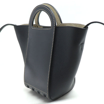 TOD’S トッズ ゴンミーニ ミニ 2Way ハンドバッグ ブラック XBWAOVA0100Q38B999 レディース【中古】