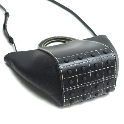 TOD’S トッズ ゴンミーニ ミニ 2Way ハンドバッグ ブラック XBWAOVA0100Q38B999 レディース【中古】