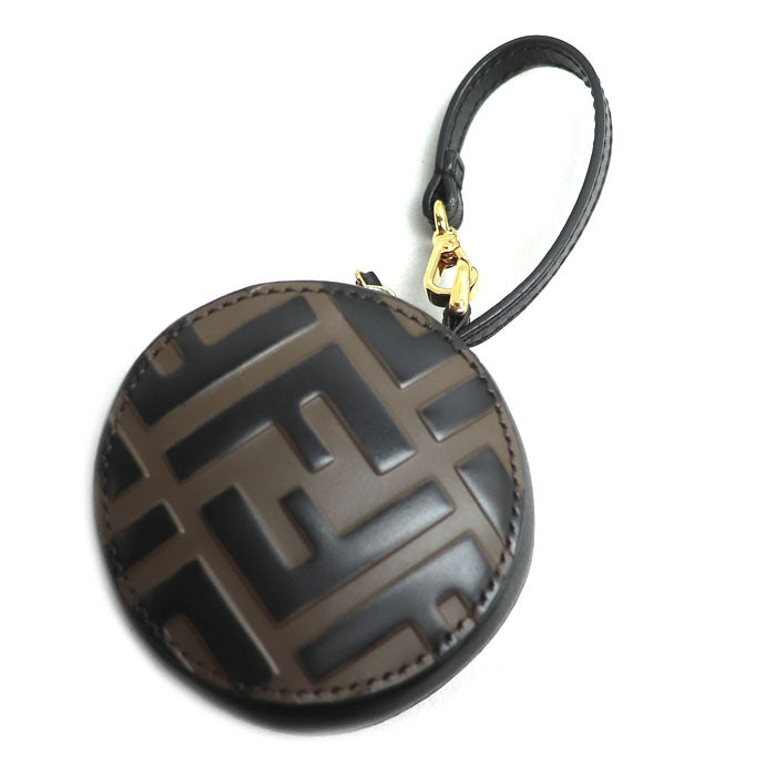 FENDI フェンディ ズッカ パッカブル エコバッグ ポーチ エコバック ブラウン ブラック 7AR730 レディース【中古】【美品】