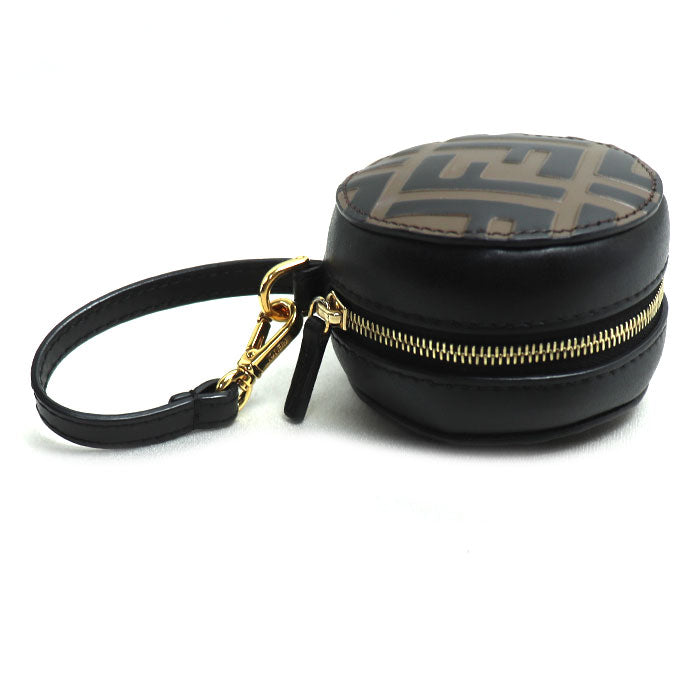 FENDI フェンディ ズッカ パッカブル エコバッグ ポーチ エコバック ブラウン ブラック 7AR730 レディース【中古】【美品】