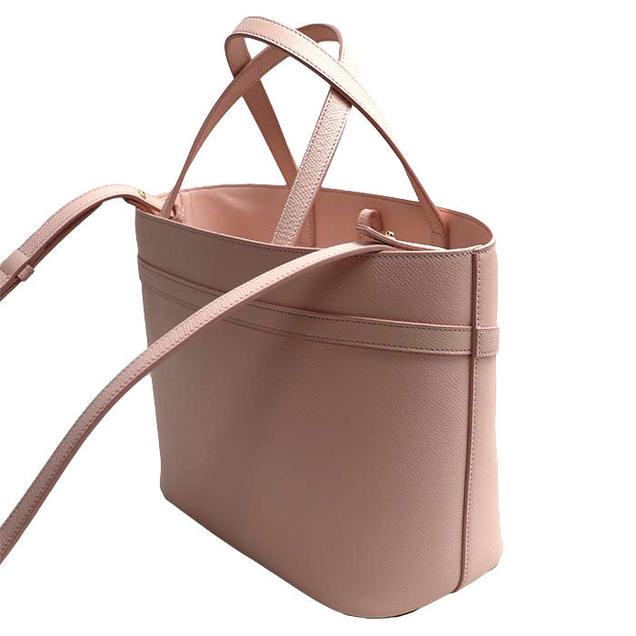 Salvatore Ferragamo サルヴァトーレフェラガモ ニューヴァラ・プレート 2Way トートバッグ ピンク 218348 レディース【中古】【美品】