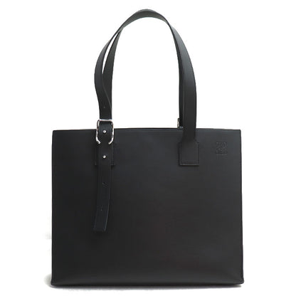 LOEWE ロエベ バックル ホリゾンタル トートバッグ ブラック B692K96X06 メンズ【中古】