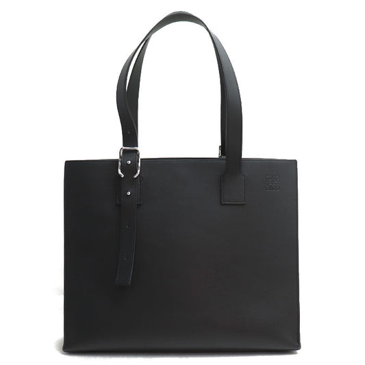LOEWE ロエベ バックル ホリゾンタル トートバッグ ブラック B692K96X06 メンズ【中古】